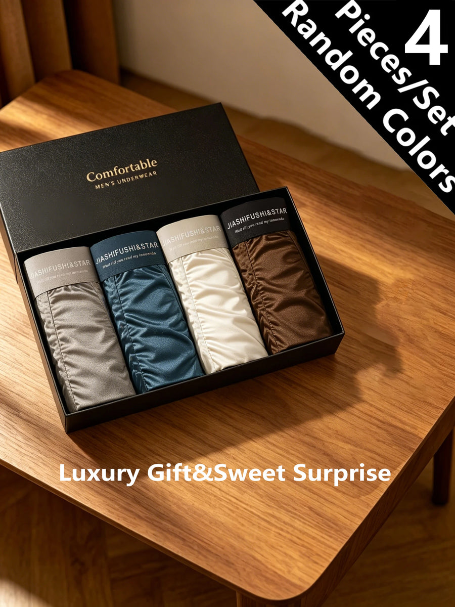 4-Pack Smooth Ice Silk Boxers