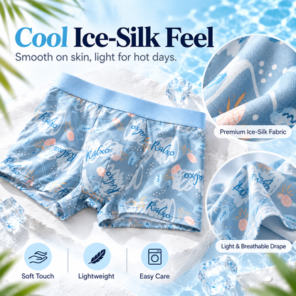 Cool ice-silk fabric feel and lightweight construction