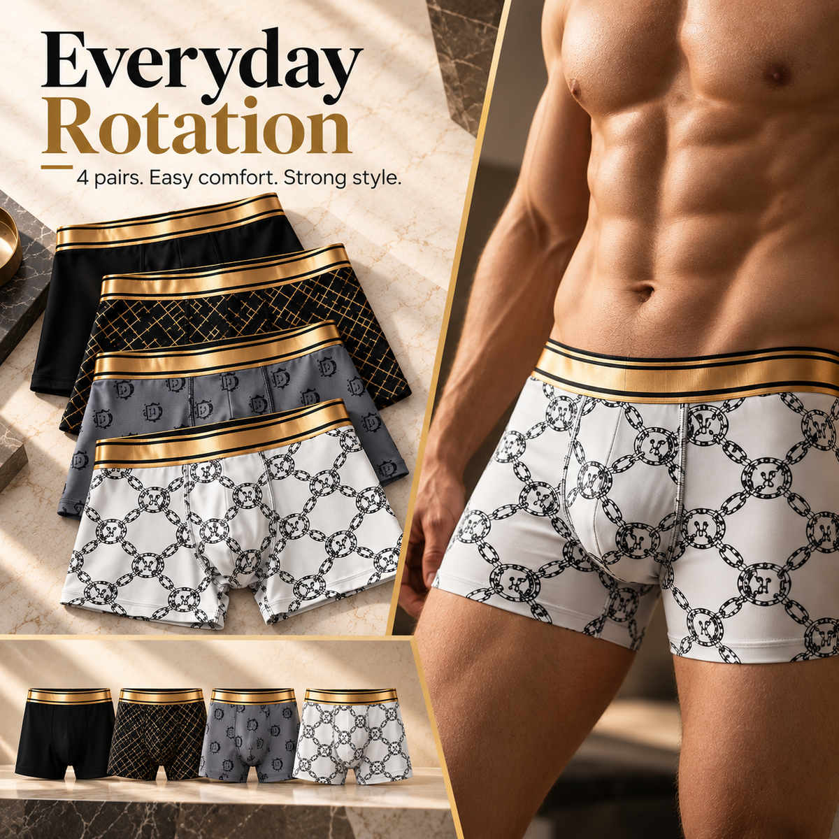 Everyday rotation 4-pack boxer briefs