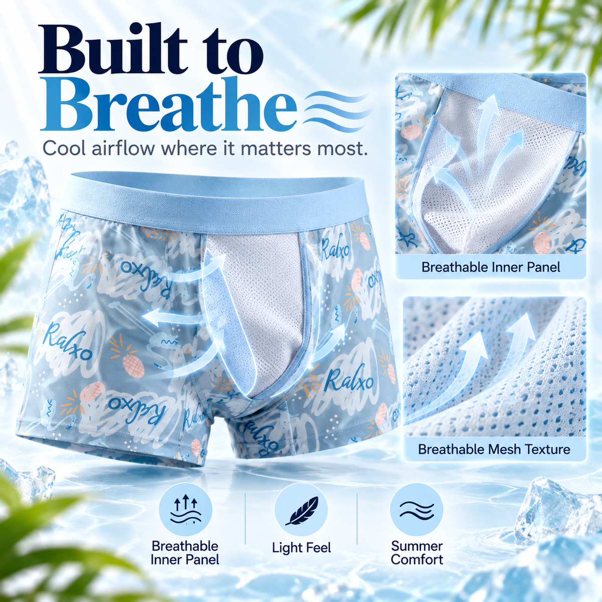 Breathable inner panel detail