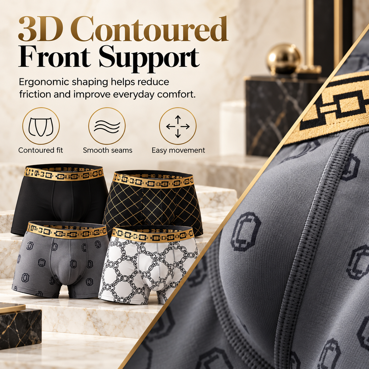 3D contoured front support