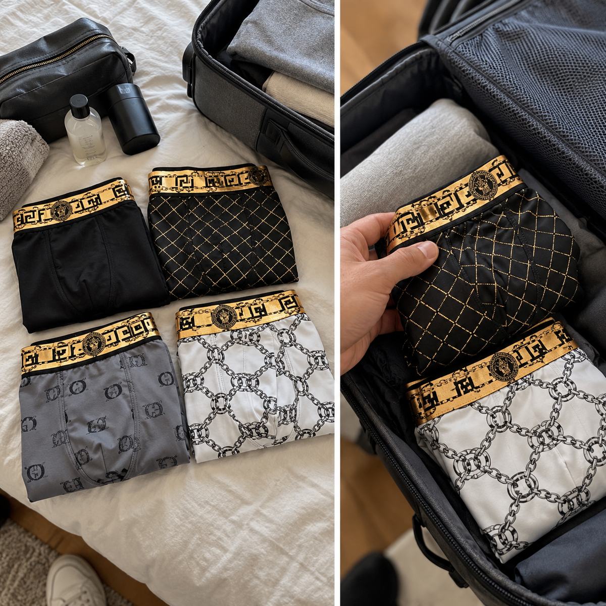 Boxer briefs travel packing