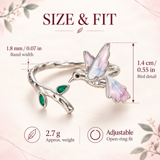 Blush Bird Adjustable Ring
