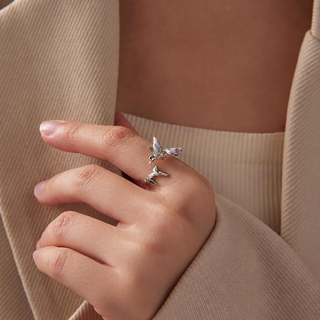 Blush Bird Adjustable Ring