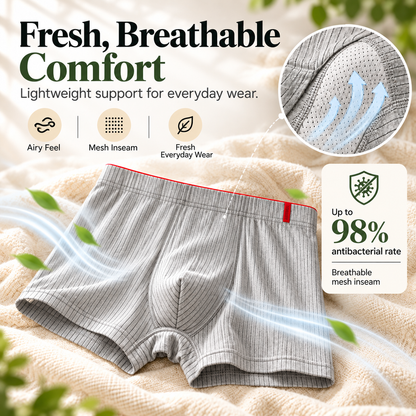 4 Pieces of Men's Boxer Underwear Soft, Breathable and Comfortable Men's Briefs Striped Trendy Personality Casual Loose Boxers