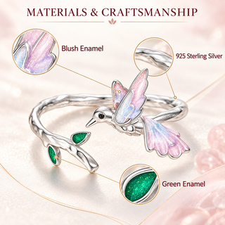 Blush Bird Adjustable Ring