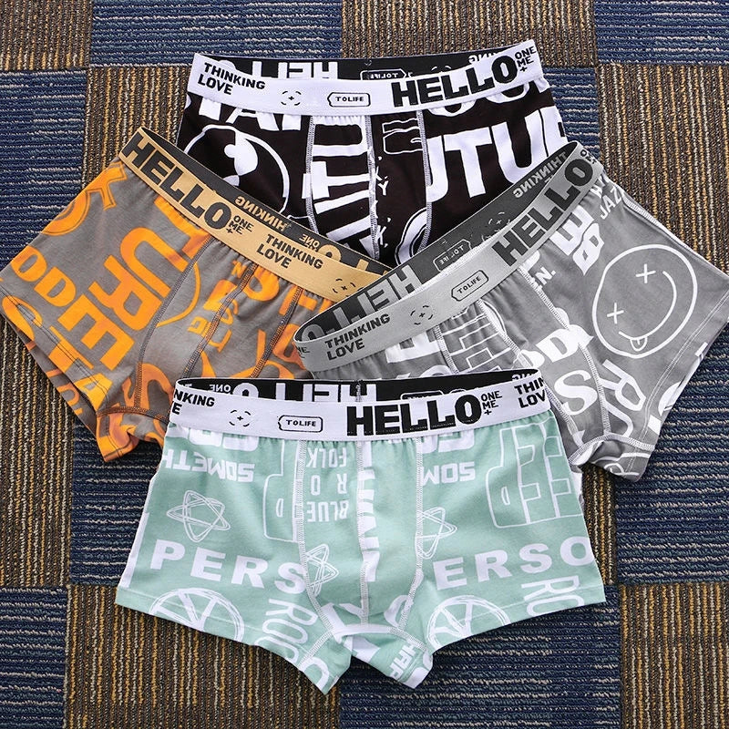 3-Pack Cartoon Print Cotton Boxers