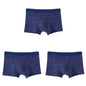 3PCS Men's Simple Line Printed Mid Waist Boxer Briefs Seamless Comfortable Skin Friendly Underwear Fashion Breathable Trunks