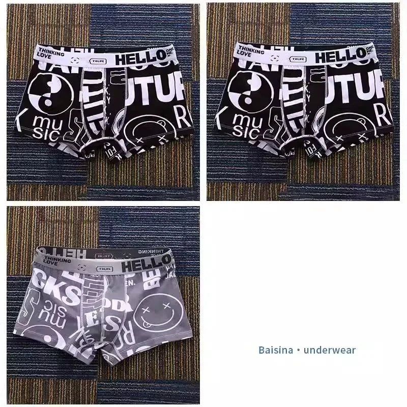 3-Pack Cartoon Print Cotton Boxers