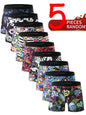 5-Pack Graffiti Print Boxer Briefs