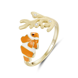 Coral Clownfish Adjustable Ring
