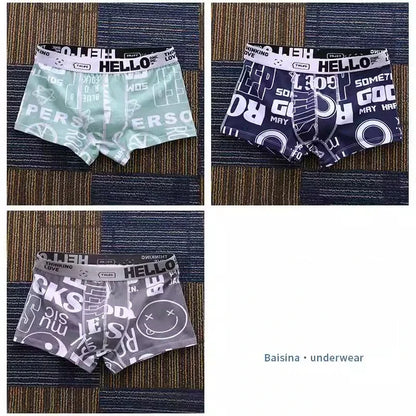 3-Pack Cartoon Print Cotton Boxers