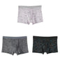 3PCS Men's Simple Line Printed Mid Waist Boxer Briefs Seamless Comfortable Skin Friendly Underwear Fashion Breathable Trunks