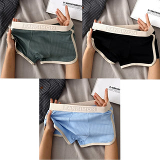 3 Pcs/Lot Men's Sexy Striped Panties Boxer Shorts Underwear Male Boxers Homme U Convex Shorts Lingerie Underpants