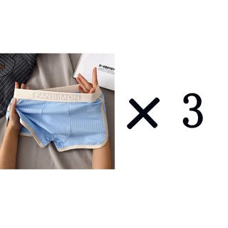 3 Pcs/Lot Men's Sexy Striped Panties Boxer Shorts Underwear Male Boxers Homme U Convex Shorts Lingerie Underpants