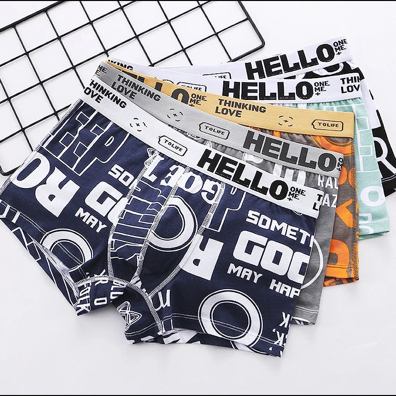 3-Pack Cartoon Print Cotton Boxers