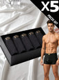 5-Pack Black Gold Waistband Boxers