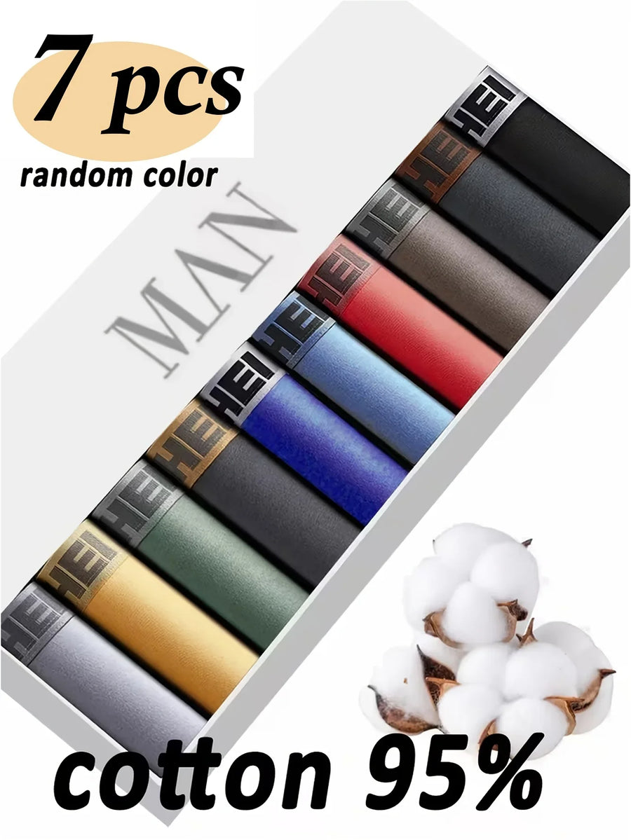 7-Pack Soft Cotton Boxer Briefs