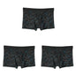 3PCS Men's Simple Line Printed Mid Waist Boxer Briefs Seamless Comfortable Skin Friendly Underwear Fashion Breathable Trunks