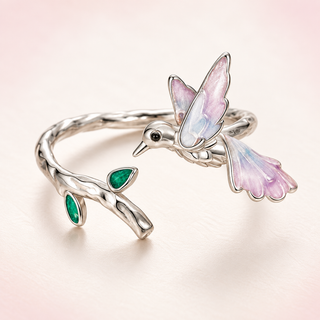 Blush Bird Adjustable Ring