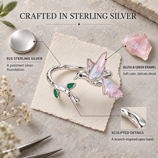 Blush Bird Adjustable Ring