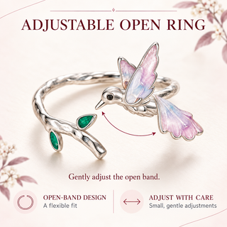 Blush Bird Adjustable Ring