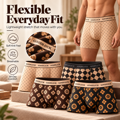 4 Pieces Trendy Men's Underwear Sports Shorts Men's Boxers Luxury Men's Underwear Boxers Summer Thin Breathable