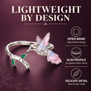 Blush Bird Adjustable Ring