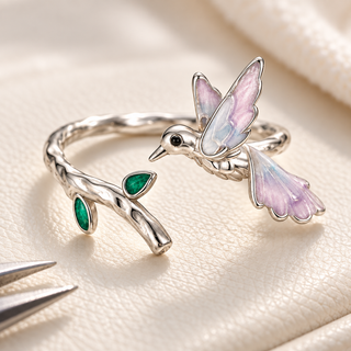 Blush Bird Adjustable Ring